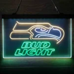 Seattle Seahawks Neon Sign Stylish Bud Light 3 Color 1