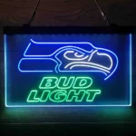 Seattle Seahawks Neon Sign Stylish Bud Light 3 Color 1