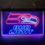 Seattle Seahawks Neon Sign Stylish Bud Light 3 Color 1