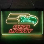Seattle Seahawks Neon Sign Stylish Bud Light 3 Color 1