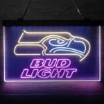 Seattle Seahawks Neon Sign Stylish Bud Light 3 Color 1