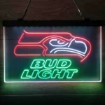Seattle Seahawks Neon Sign Stylish Bud Light 3 Color 1