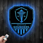 Seattle Sounders Metal Sign Fc Shield Shape 1