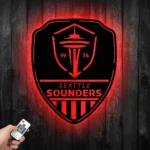 Seattle Sounders Metal Sign Fc Shield Shape 1