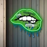 Seattle Sounders Neon Sign Fc Dripping Lips 1
