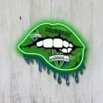 Seattle Sounders Neon Sign Fc Dripping Lips 1