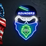 Seattle Sounders Neon Sign Fc Skull 1
