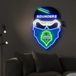 Seattle Sounders Neon Sign Fc Skull 1