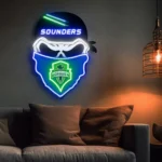 Seattle Sounders Neon Sign Fc Skull 1