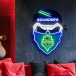 Seattle Sounders Neon Sign Fc Skull 1