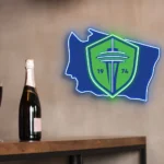 Seattle Sounders Neon Sign Fc Washington State Map 1