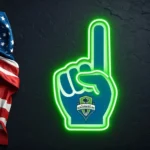 Seattle Sounders Neon Sign Mls Fc Foam Finger 1
