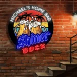 Shiner Bock Neon Sign Custom Twin Beer Steins 1