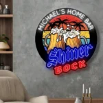 Shiner Bock Neon Sign Custom Twin Beer Steins 1