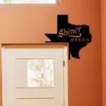 Shiner Metal Sign Texas State Map 1