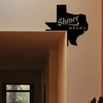 Shiner Metal Sign Texas State Map 1