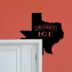 Smirnoff Ice Metal Sign Texas State Map 1