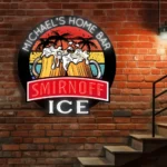 Smirnoff Ice Neon Sign Custom Home Bar Scene 1