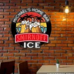 Smirnoff Ice Neon Sign Custom Home Bar Scene 1