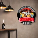 Smirnoff Ice Neon Sign Custom Home Bar Scene 1