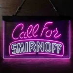 Smirnoff Neon Sign Call For 1