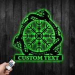Spiritual Religious Metal Sign Custom Aegishjalmur Helm Of Awe 1