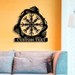 Spiritual Religious Metal Sign Custom Aegishjalmur Helm Of Awe 1