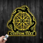Spiritual Religious Metal Sign Custom Aegishjalmur Helm Of Awe 1