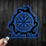 Spiritual Religious Metal Sign Custom Aegishjalmur Helm Of Awe 1