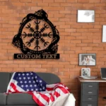 Spiritual Religious Metal Sign Custom Aegishjalmur Helm Of Awe 1