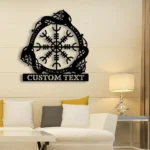 Spiritual Religious Metal Sign Custom Aegishjalmur Helm Of Awe 1