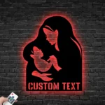 Spiritual Religious Metal Sign Custom Mother And Kid 1
