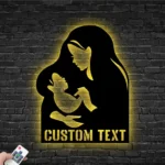 Spiritual Religious Metal Sign Custom Mother And Kid 1