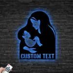 Spiritual Religious Metal Sign Custom Mother And Kid 1