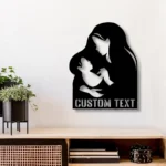 Spiritual Religious Metal Sign Custom Mother And Kid 1