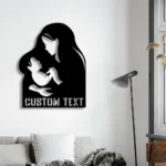 Spiritual Religious Metal Sign Custom Mother And Kid 1