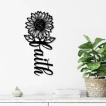 Spiritual Religious Metal Sign Sunflower Faith 1