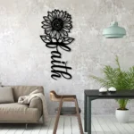 Spiritual Religious Metal Sign Sunflower Faith 1
