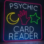Spiritual Religious Neon Sign Artistic Psychic Card 1