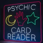 Spiritual Religious Neon Sign Artistic Psychic Card 1