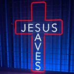 Spiritual Religious Neon Sign Christmas Jesus Save Cross Led 1