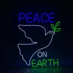 Spiritual Religious Neon Sign Peace On Earth Led 1