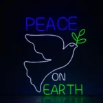 Spiritual Religious Neon Sign Peace On Earth Led 1