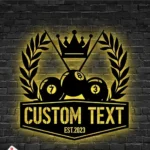 Sports Metal Sign Artistic Billiards 1