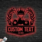 Sports Metal Sign Artistic Billiards 1