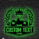 Sports Metal Sign Artistic Billiards 1