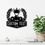 Sports Metal Sign Artistic Billiards 1