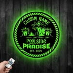 Sports Metal Sign Artistic Poolside 1