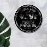 Sports Metal Sign Artistic Poolside 1