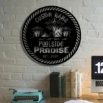 Sports Metal Sign Artistic Poolside 1